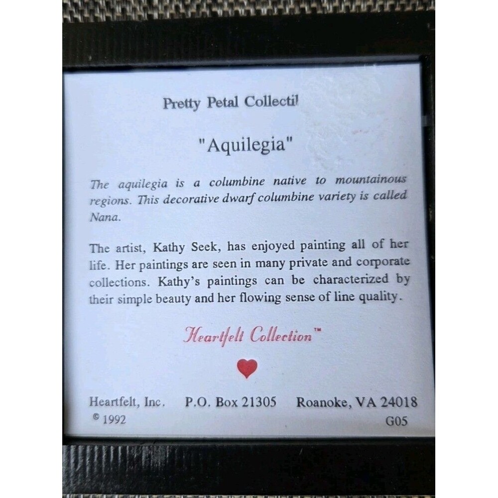 3 Miniature Pictures By Kathy Seek Blue Flowers Gold Frames 4x4 - Picture 5 of 12